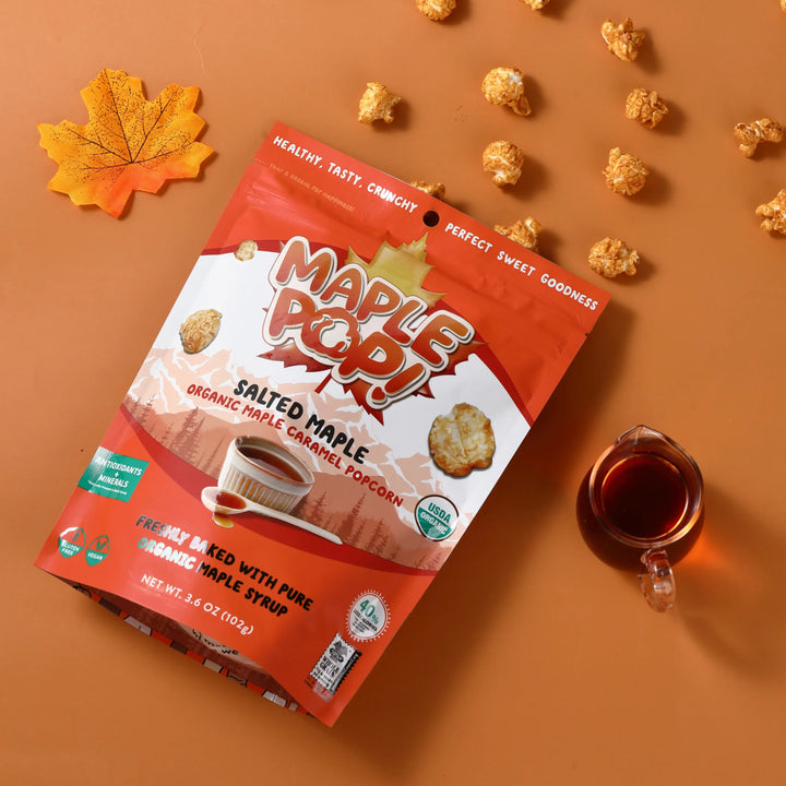 Maple Pop Organic Maple Caramel Popcorn | Salted maple 4-Pack – Better ...