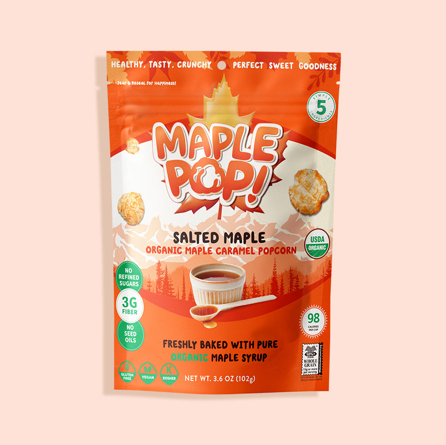 Maple Pop Organic Maple Caramel Popcorn | Salted maple 4-Pack – Better ...